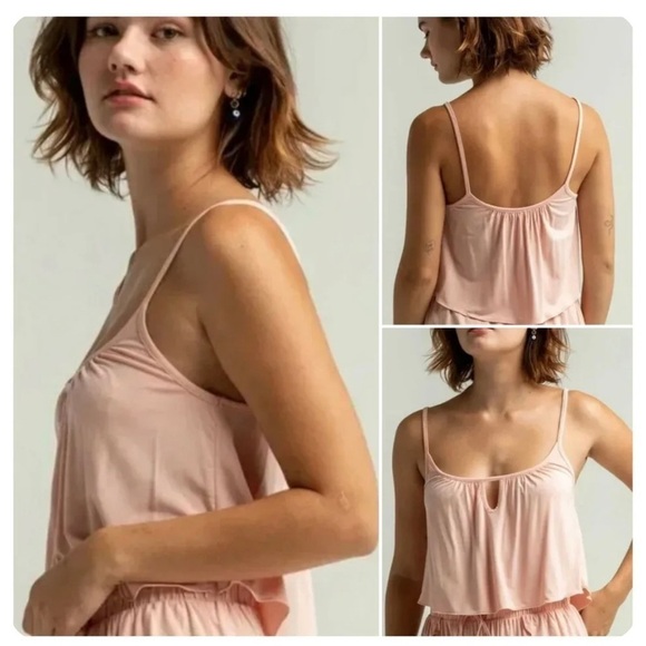 Free People Intimately Free To Be Blush Cami Crop Top - Picture 6 of 14